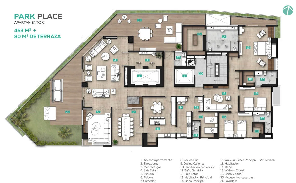 Floor plan Apt. C