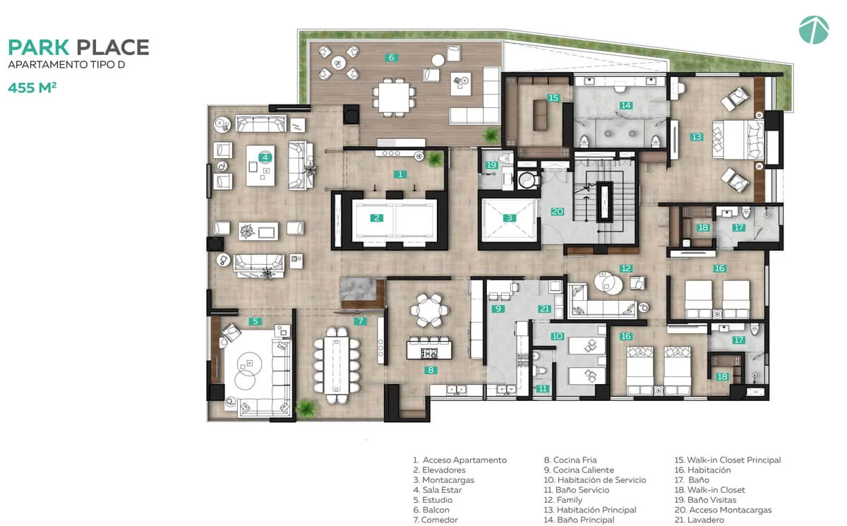 Floor plan Apt. D
