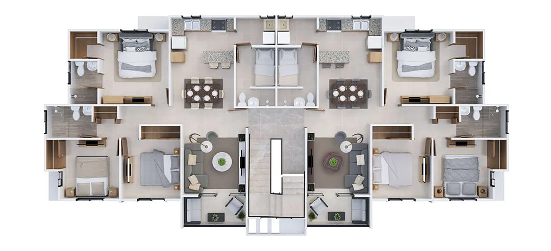 Floor plan Type A - 2nd and 3rd floor