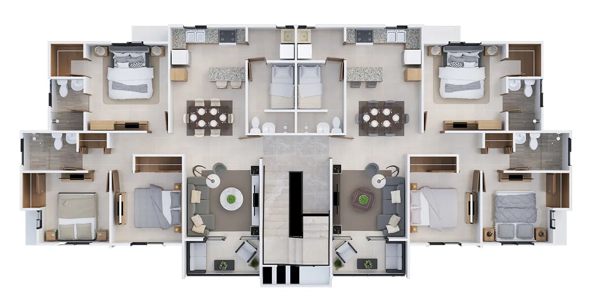 Floor plan Type A - 2nd and 3rd floor