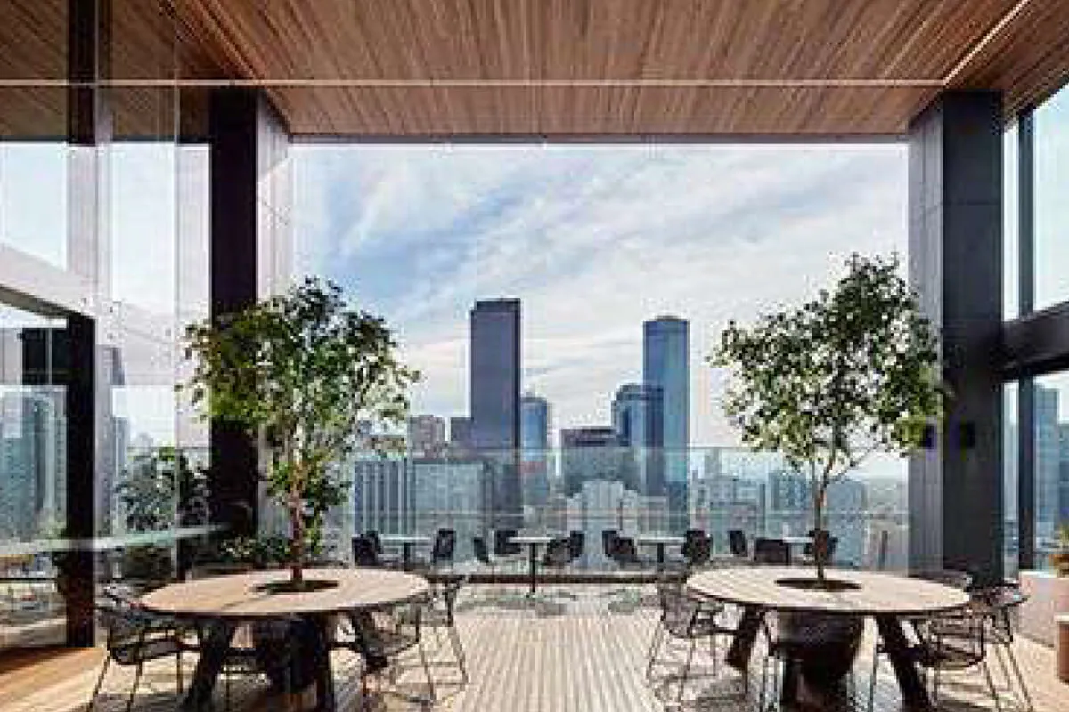 ParkSide social terrace overlooking the city